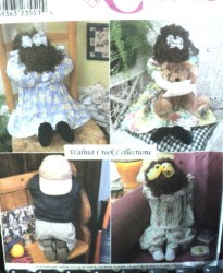 9005 SIMPLICITY 18'' SIT, 21''  KNEEL TIME OUT CLOTH DOLLS, CLOTHES PATTERN